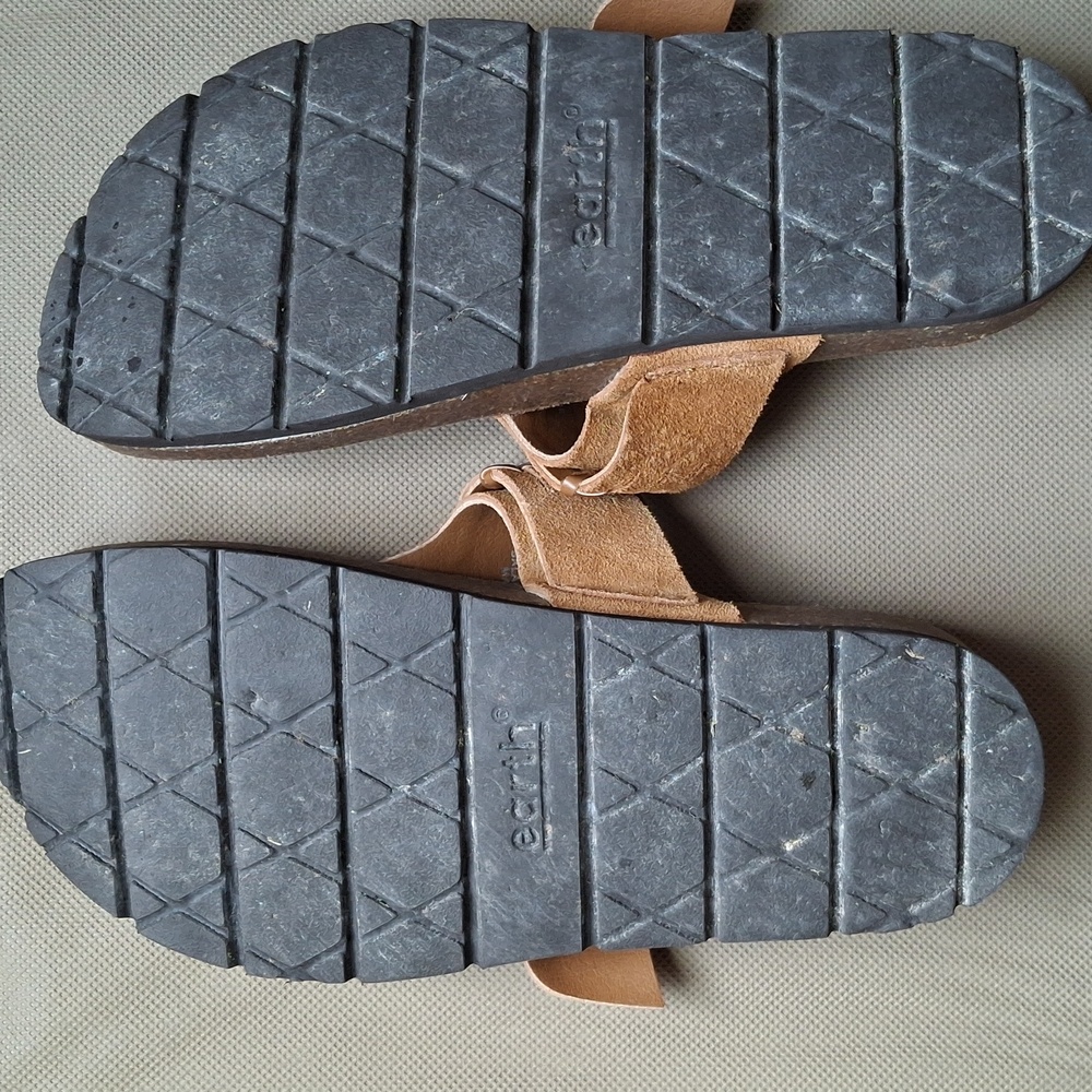 Earth Etaldora Sandals Women’s 7 Tan Leather Thong Flip Flop Boho Comfort - Picture 9 of 9